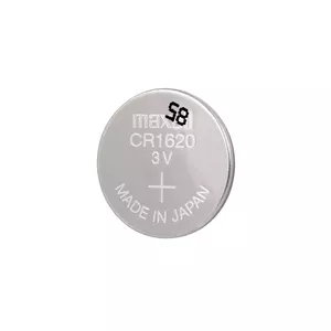 Poga-baterija MAXELL CR1620 3V LiMnO2 vienreizlietojama, Ø16 mm × 2 mm, 1 gab
