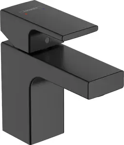Смеситель для раковины Hansgrohe Vernis Shape 70 с донным клапаном матовый черный