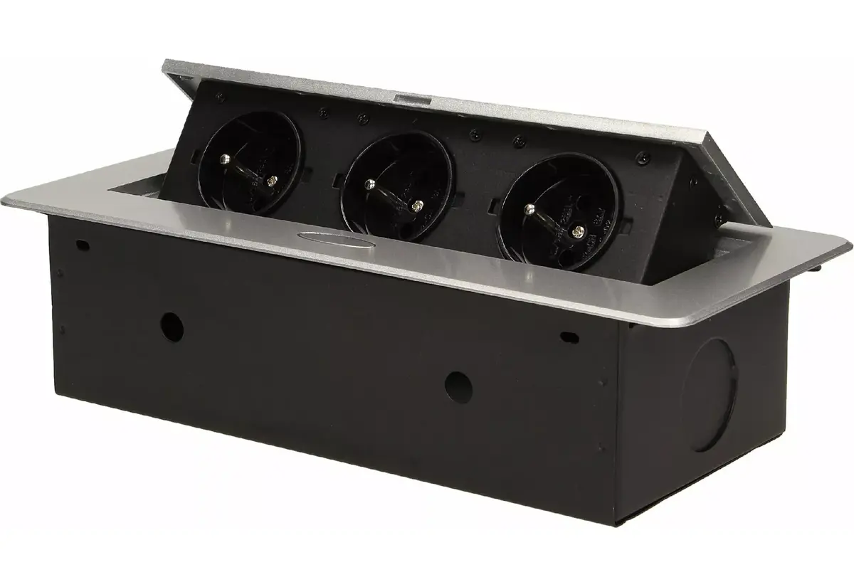 ORNO OR-AE-1336/G iebūvējama 3×230V kontaktligzda Photo 1