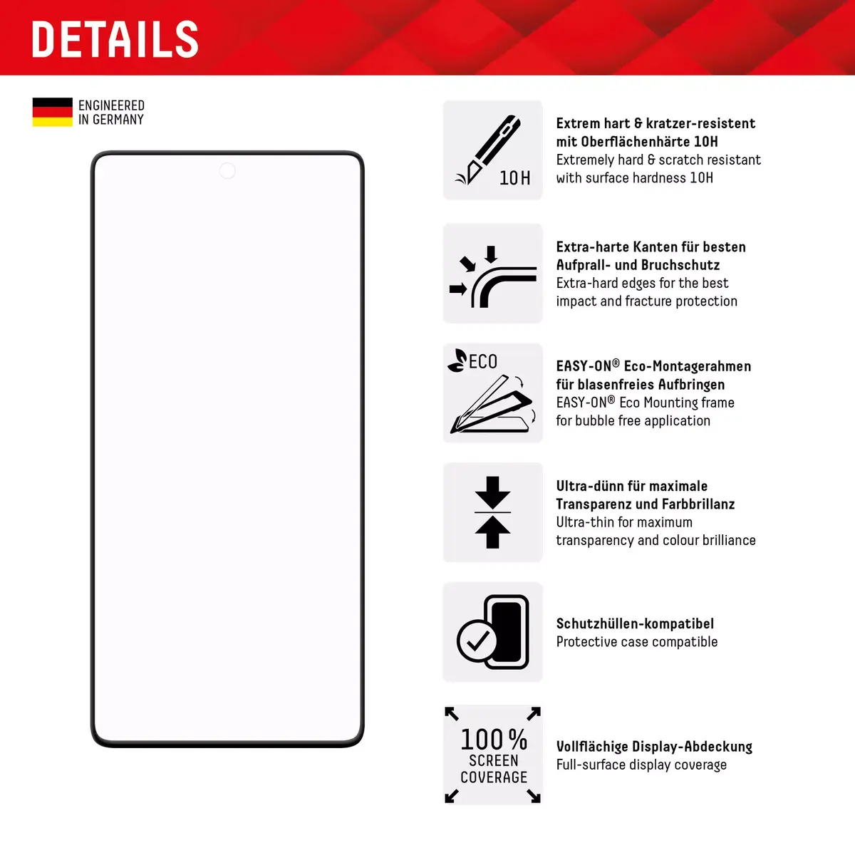 Защитное стекло Displex Full Cover Google Pixel 7 Pro Photo 2