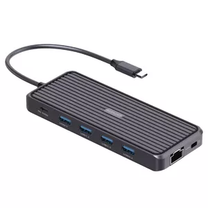 Docking station 4smarts SmartDock 11w1 (540299) — USB-C PD 100W, USB 3.2 Gen 1, HDMI, 2×DP, RJ45, 4x USB-A, audio — Grey