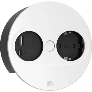 Розетка Type F + USB A + USB C Bachmann 946.204 Нержавеющая сталь