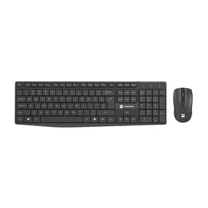 Wired USB Full-size Keyboard and Mouse set NATEC SQUID — QWERTY US International, 105 keys, Black, 1600 DPI mouse