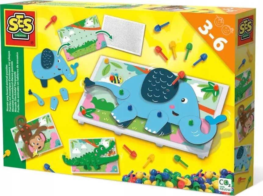 SES Creative Mosaic peg board animal puzzles Photo 7