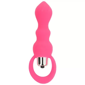 OHMAMA - ANĀLAIS STIMULATORS AR VIBRĀCIJU 9 CM ROZĀ KRĀSĀ