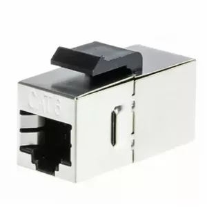 Экранированный кейстоун-адаптер electro base AD-2xRJ45-C6-Coup — 2x RJ45, CAT5e/CAT6, соединитель