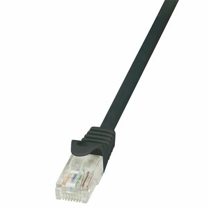 LogiLink 0.5m Cat.5e U/UTP tīkla kabelis Melns 0,5 m Cat5e U/UTP (UTP)