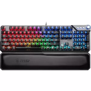 MSI VIGOR GK71 SONIC BLUE US tastatūra USB QWERTY US International Melns