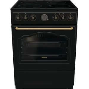 Brīvi stāvoša plīts Gorenje GECS6B70CLB Melna Keramiska 4 zonas