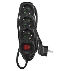 Power strip EMOS PC1321R — 3 sockets, 1.5 m cable, black