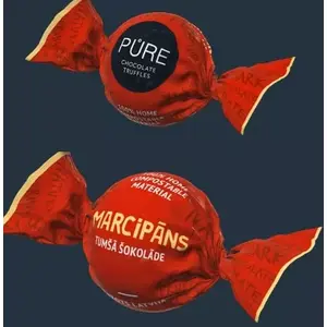Chocolate truffles pure chocolate PURE 1 kg — dark chocolate with marzipan cream filling