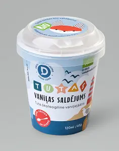 Druvas saldējums TUTAS BIO Organic Vanilla Ice Cream 120ml