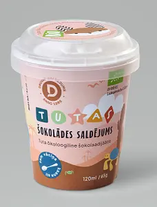 Druvas saldējums TUTAS BIO Chocolate Ice Cream 120ml
