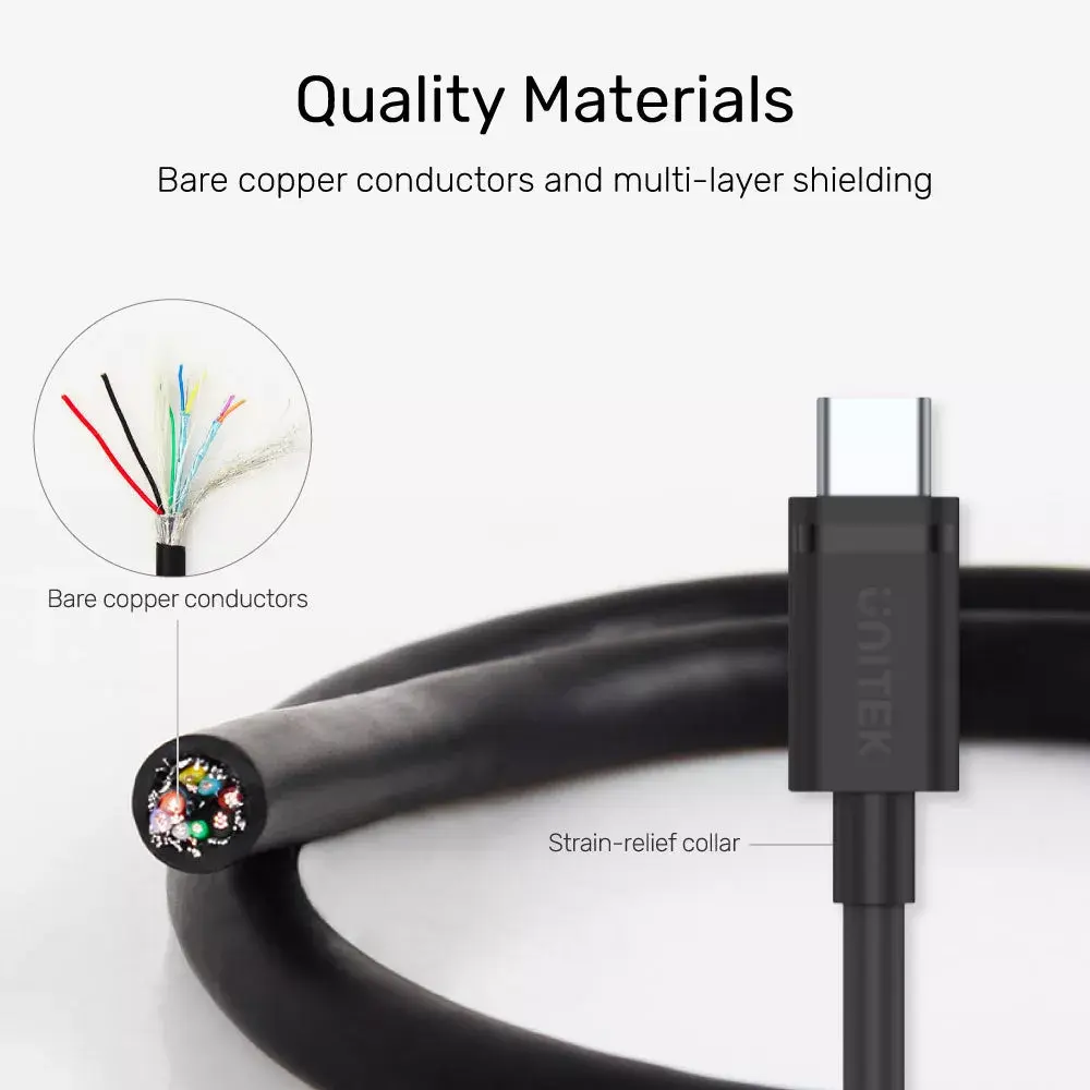 Unitek USB A uz USB C kabelis 3.2 Gen 1 2 m Photo 6