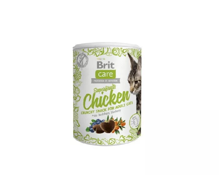 Kaķu našķis Brit Superfruits Chicken 100
