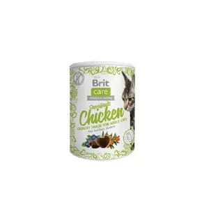 Cat treat Brit Superfruits Chicken 100 g — meaty poultry-flavour snack, 35% protein, gluten-free