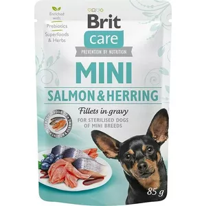 BRIT Care Mini Salmon&Herring Sterilizēts - Mitrā barība suņiem - 85 g