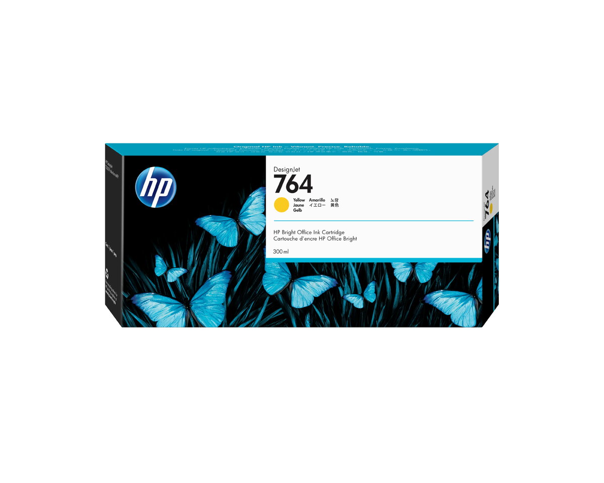 HP 764 dzeltena DesignJet tintes kasetne