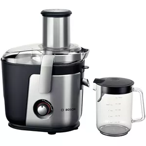Центробежная соковыжималка Bosch MES4010 — ёмкость сока 1.5 л, жмых 3 л, 1200 Вт, загрузочное отверстие 8.4 см