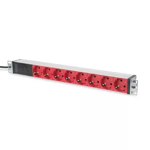 PDU Digitus DN-95410-R alumīnija strāvas sloksne ar priekšfūzu