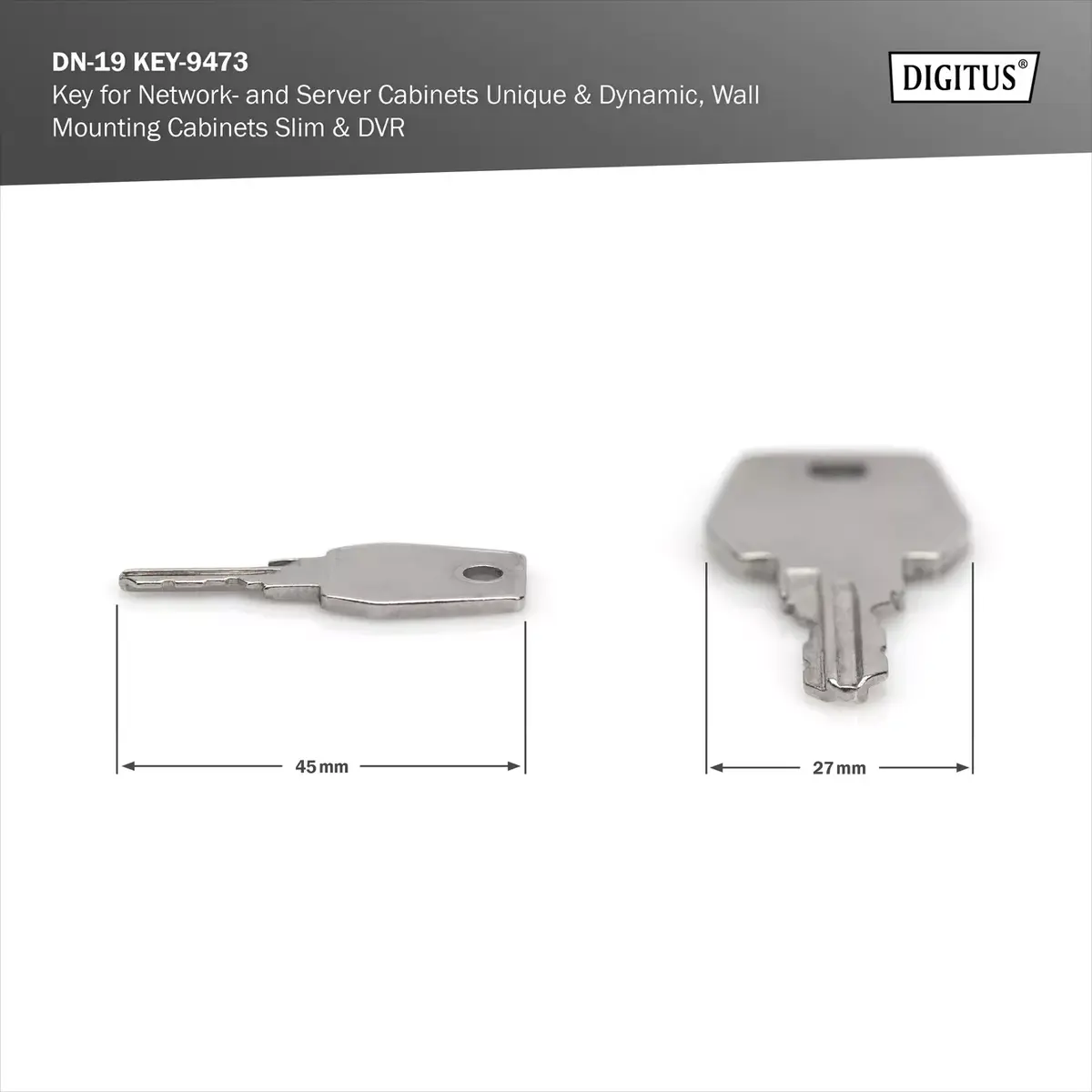 Atslēga tīkla skapjiem DN-19 KEY-9473 Photo 3