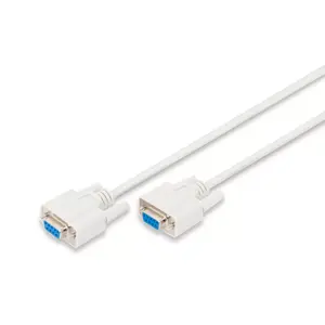 Digitus Datatransfer connection cable D-Sub9/F - D-Sub9/F 2m Beige