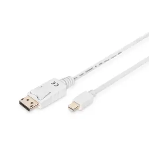 DisplayPort cable DIGITUS AK-340102-020-W, Mini DisplayPort to DisplayPort, 2 m, white