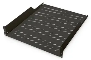 Digitus Fixed Shelf DN-19 TRAY-2-55-SW for 483 mm 19 Inch Cabinets Black 2U 25 kg