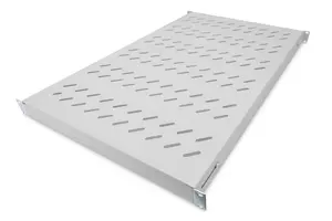 DIGITUS DN-97648 Rack Shelf with Variable Rails for Fixed Mounting in 483 mm 19 Inch Cabinets 1U Light Grey