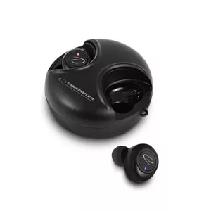 In-ear wireless headphones ESPERANZA EH228K — Bluetooth 5.0, earbuds, black, Micro‑USB charging case 300 mAh
