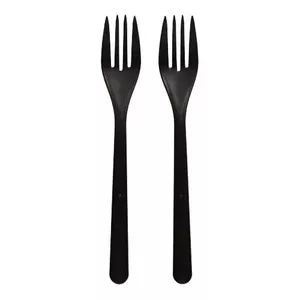 Disposable Fork Papstar 96435 Polypropylene Black 50 pcs