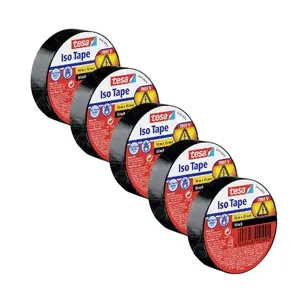 TESA 56192 PVC Lente 10m Melna 15mm Izolācijai Remontam