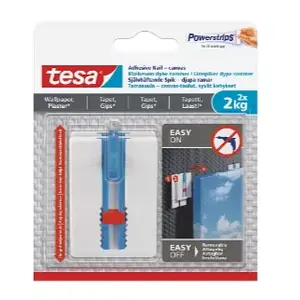 Picture hook TESA 77779-00500-00 Indoor White 2 pcs