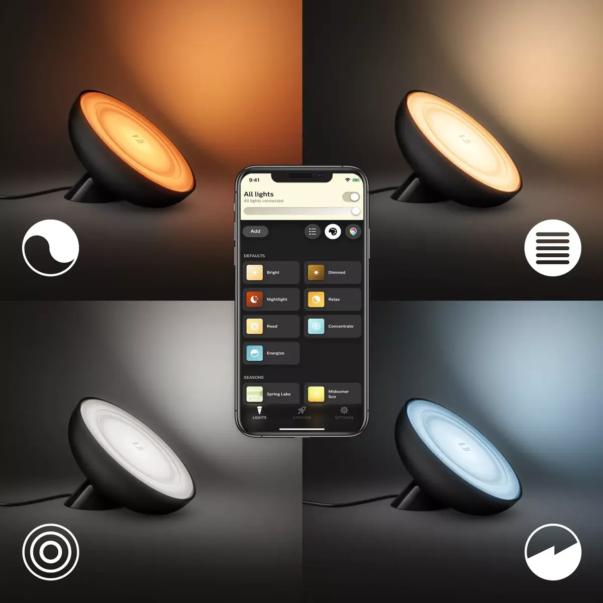 Smart table lamp Bloom Photo 5