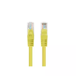 Network patch cable LANBERG PCU6-20CC-0100-Y UTP Cat.6 1 m, CCA, 250 MHz, yellow