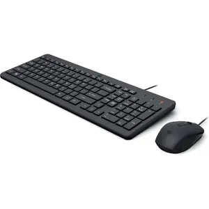 Wired Keyboard and Mouse set HP 150 — Full-size USB keyboard (membrane), black, includes mouse