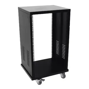 Freestanding rack Roadinger 30103196 22U Black 100 kg