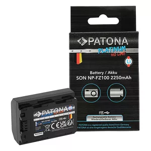 Kameras akumulators PATONA NP-FZ100 Li-Ion 2250 mAh priekš Sony Alpha (melns)