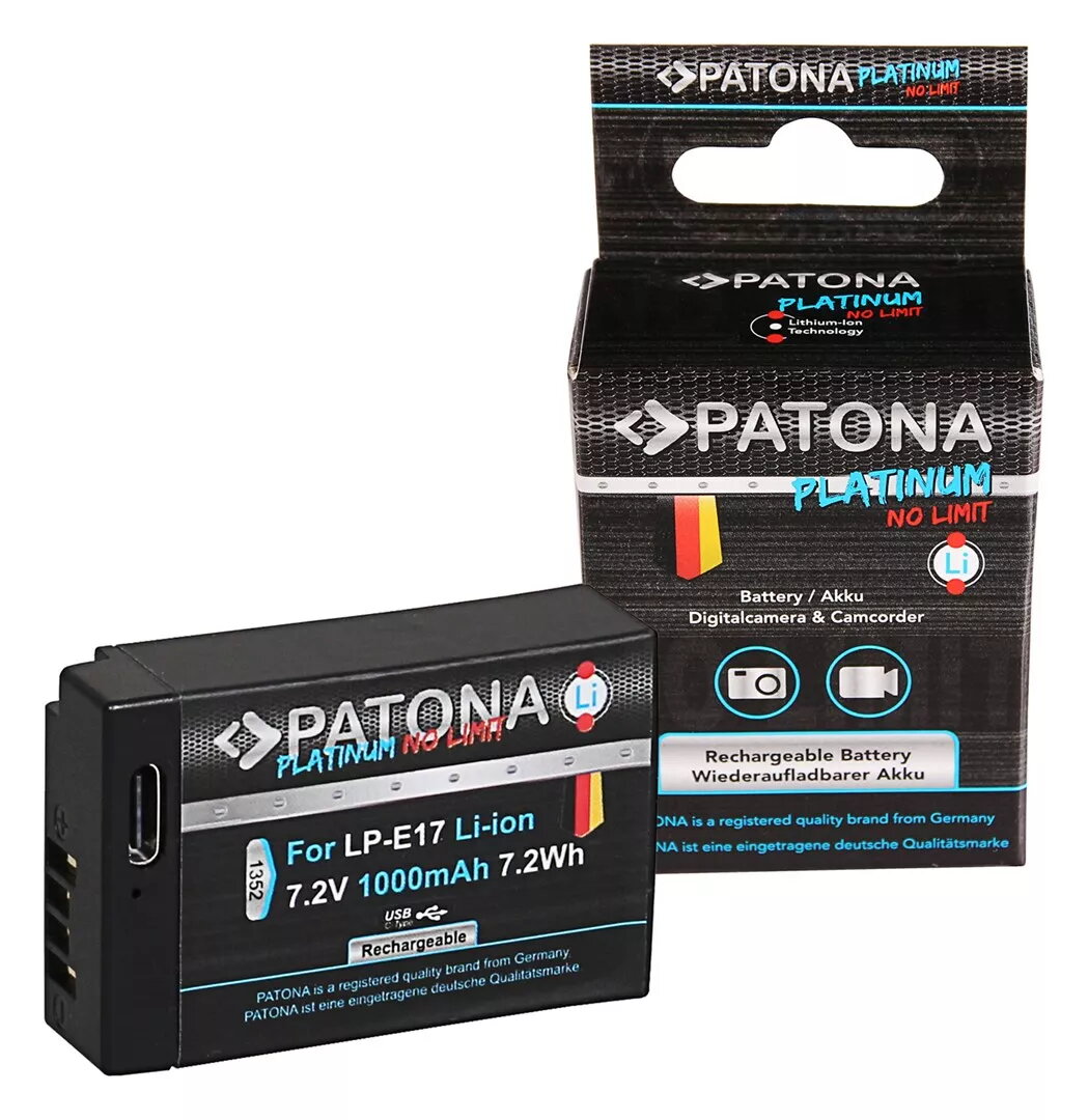 Akumulators PATONA LP‑E17 ar USB‑C —