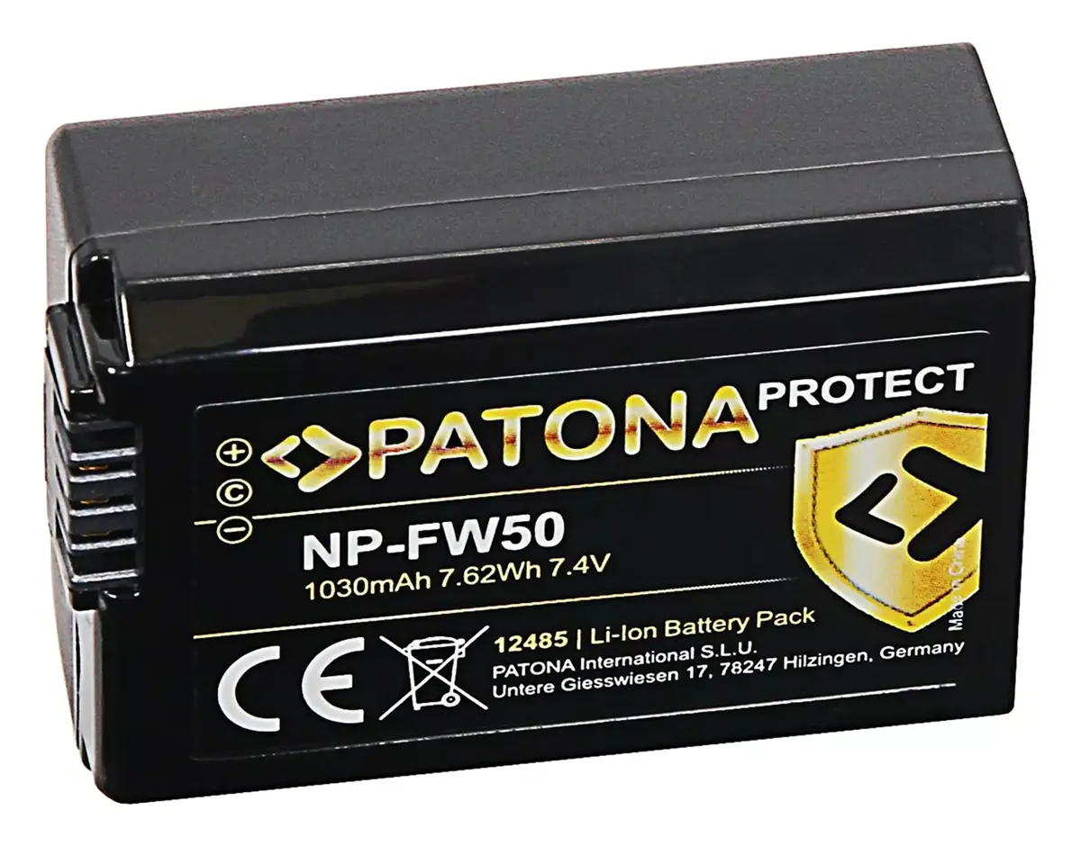 PATONA NP-FW50 1030mAh аккумулятор для Sony Photo 2