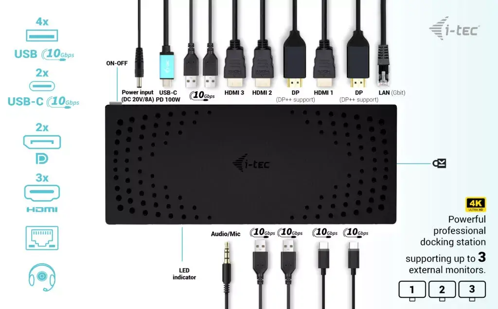 Dokstacija i-tec USB 3.0 / USB-C / Thunderbolt Photo 7