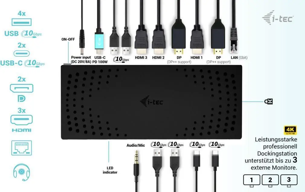 Dokstacija i-tec USB 3.0 / USB-C / Thunderbolt Photo 15