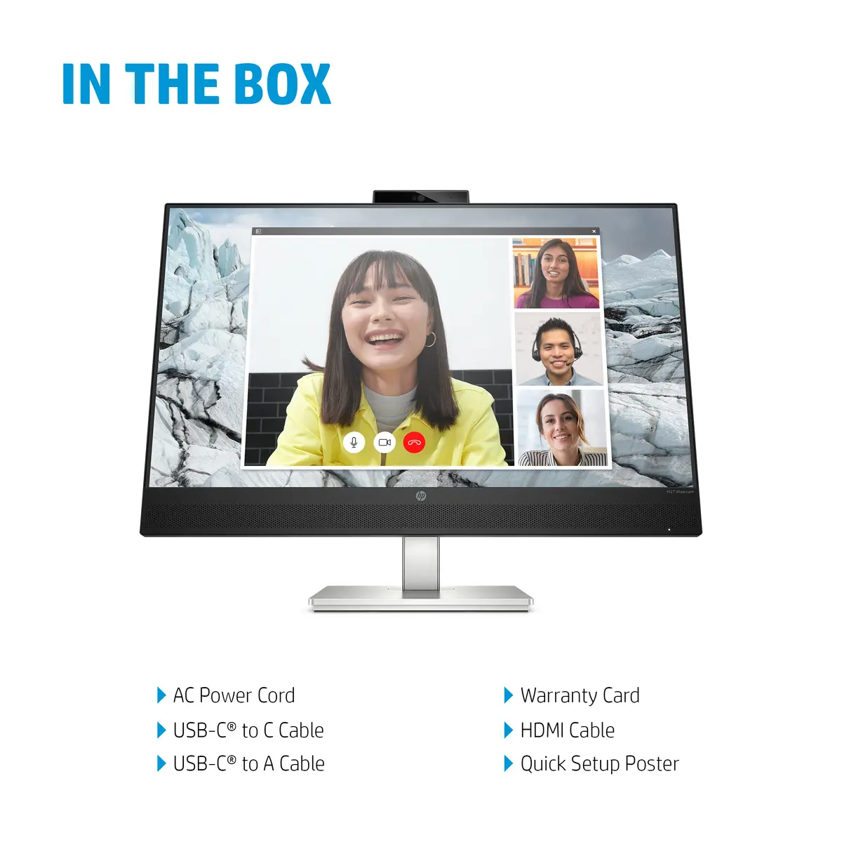 HP E27m G4 QHD USB-C Konferenču monitors Photo 5