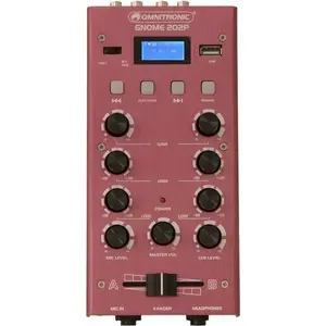 Mini mixer Omnitronic GNOME-202P, 2-channel compact mixer with 3-band EQ