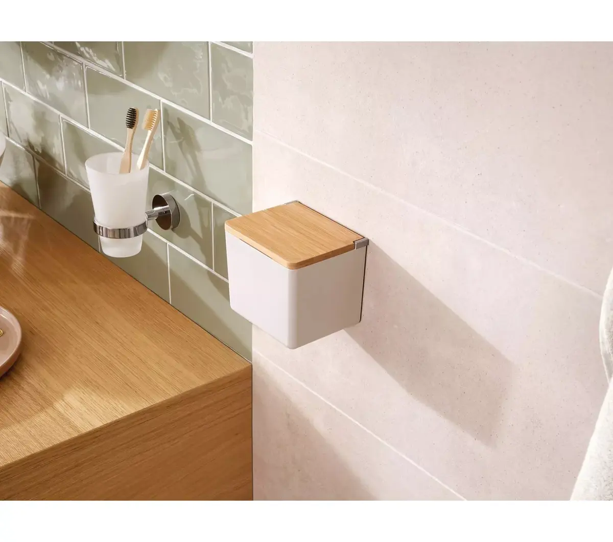 Bathroom organizer Tesa BABOO — plastic 122×102×110 mm Photo 5