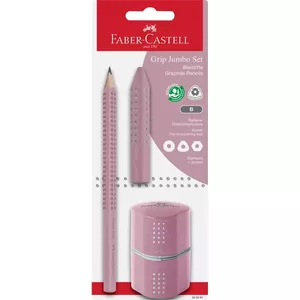 Faber-Castell Jumbo Grip grafīta zīmulis B rozā trīsstūrveida