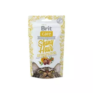 Лакомство для кошек Brit SHINY Hair — 50 г, стимулирует здоровье шерсти