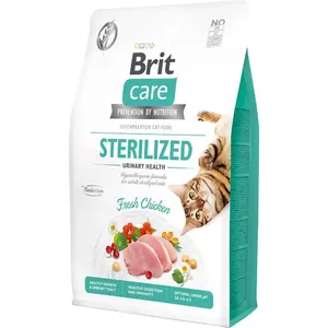 Dry cat food Brit Grain-Free Sterilized Urinary 2 kg — for sterilized adult cats, chicken, 32% protein, urinary support