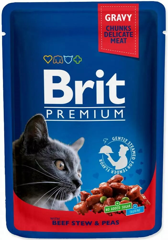 Mitrs barība kaķiem Brit Premium Beef