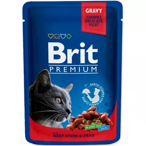 BRIT Premium Cat Beef Stew&amp;Peas - влажный корм для кошек - 100г